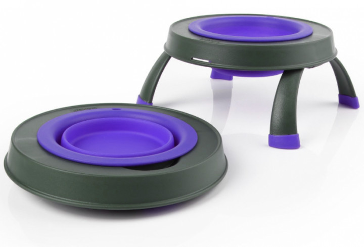 

Миска одинарная на складной подставке малая "Single elevated feeder Small", 360 мл Фиолетовая Dexas BGL-EZ-593