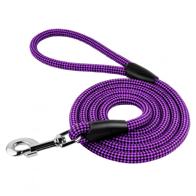 

Поводок для Собак Bronzedog Active из Альпинистского Шнура Черно-Фиолетовый 12 мм 183 см (55179)