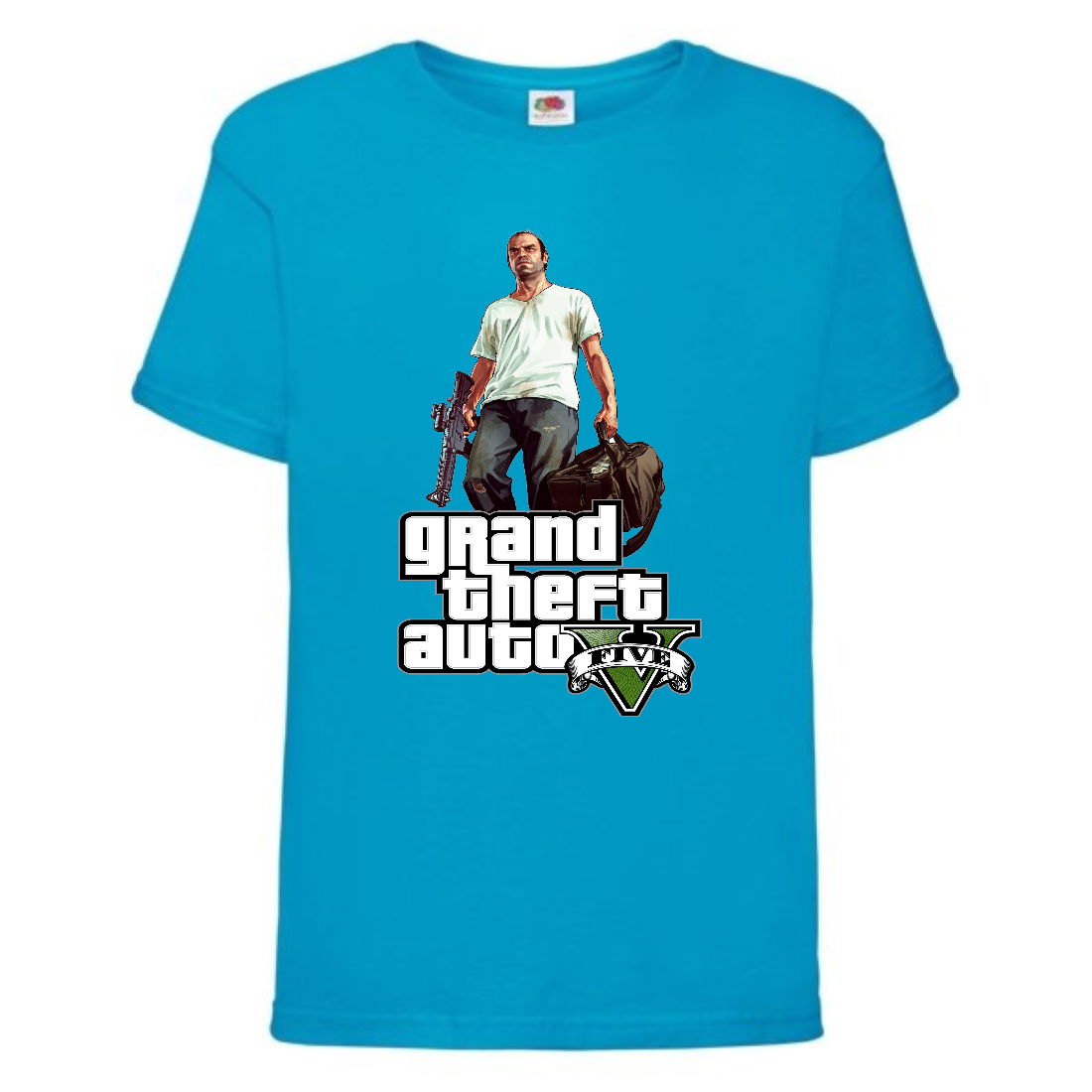 

Футболка детская GTA 007 (Grand Theft Auto) синяя (GTA blu 007) 116 см