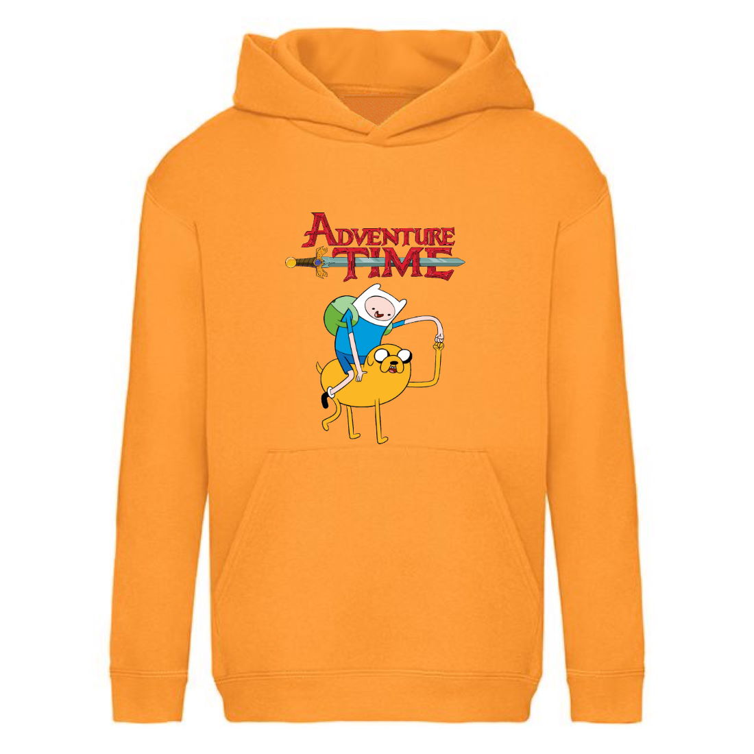 

Худи детская Время Приключений 0010 (Adventure Time) оранжевый (ART orn 0010) 140 см