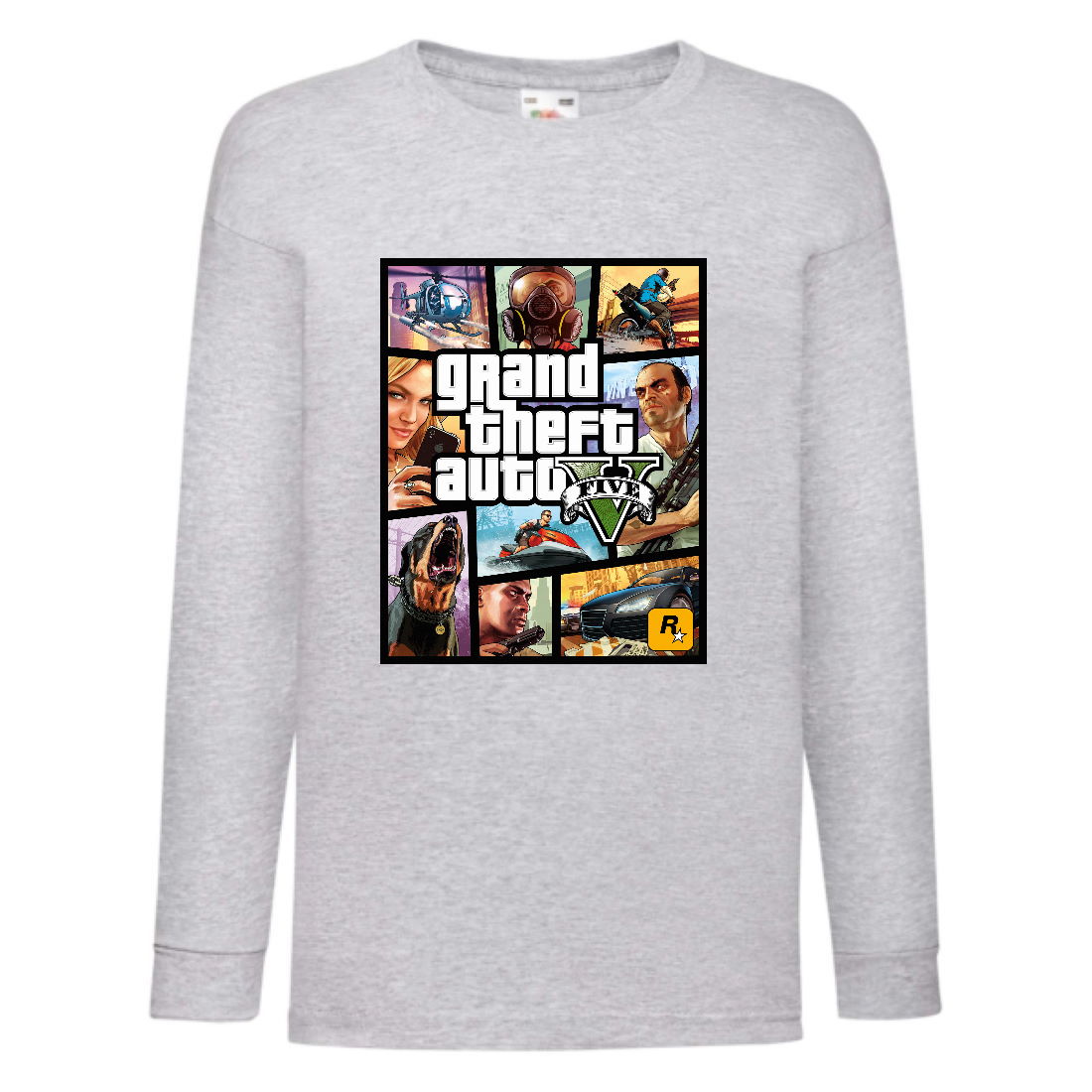 

Лонгслив реглан GTA 002 (Grand Theft Auto) серый (GTA gry 002) 152 см