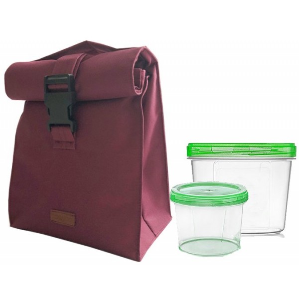 

Ланч бег для обеда с судочками Organize LBag-Wine винный R176208