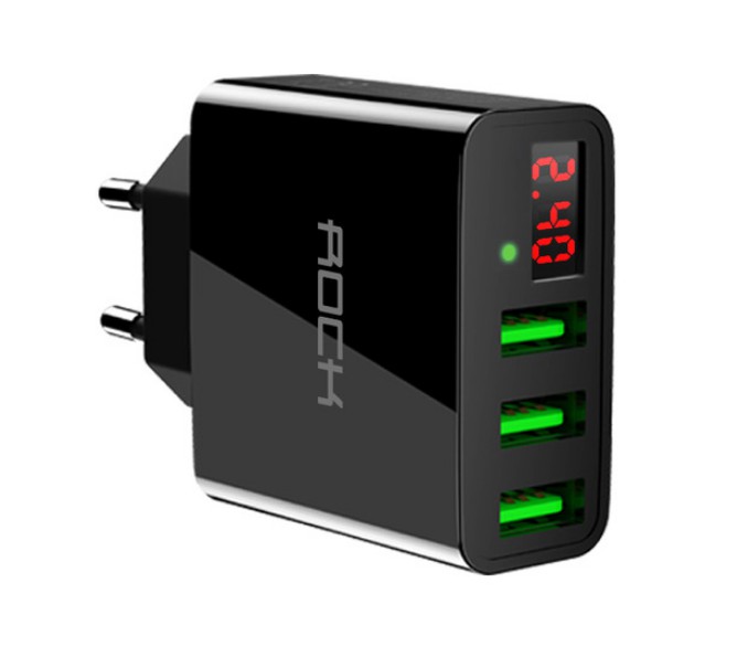 

USB адаптер питания ROCK 5V/3A (3-х портовый)