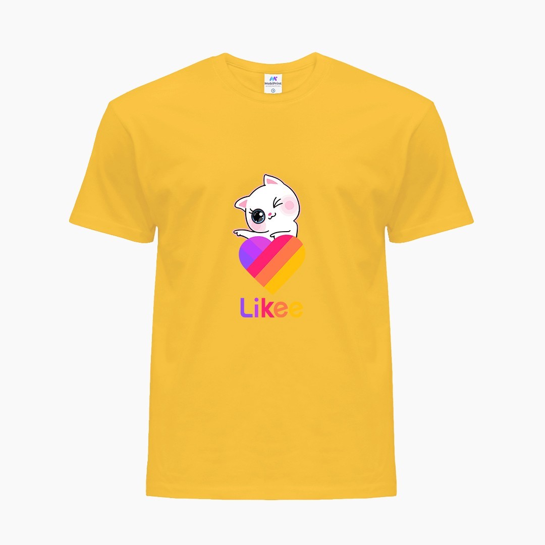 

Детская футболка Лайк Кот (Likee Cat) (25186-1595) 134-140 см Хлопок Желтый