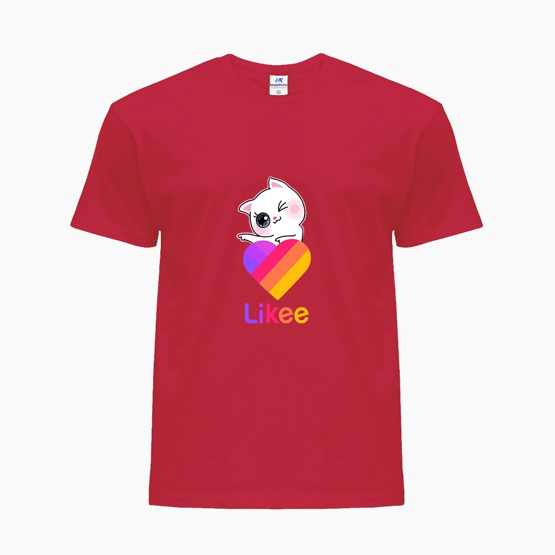 

Детская футболка Лайк Кот (Likee Cat) (25186-1595) 104-110 см Хлопок Красный