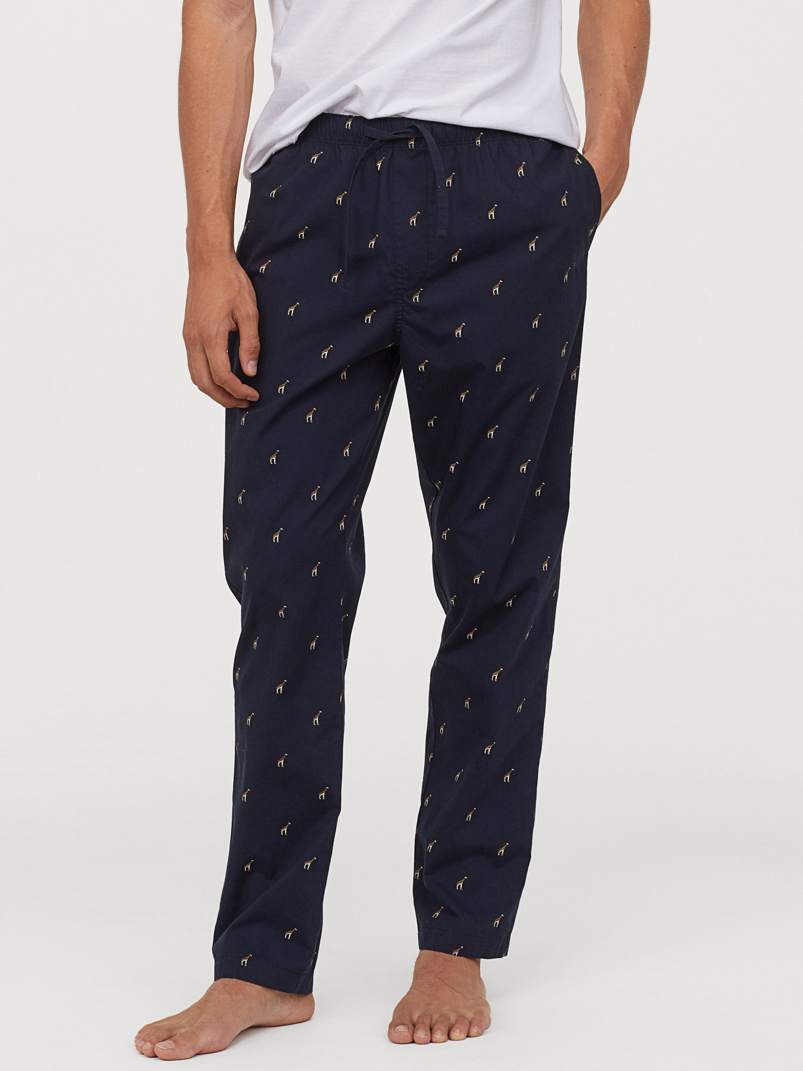 

Брюки пижамные H&M 04-0523936-001 L Темно-синие