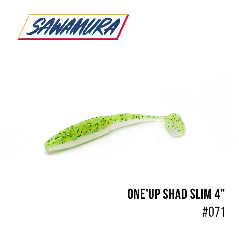 

Виброхвост Sawamura One'Up Shad Slim 4'' (6 шт.) (071)