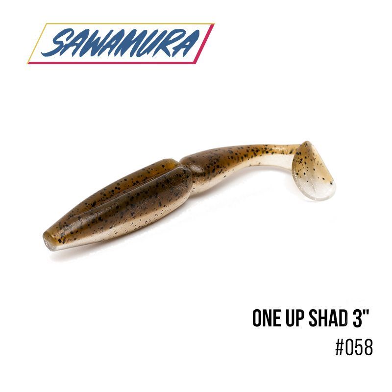 

Виброхвост Sawamura One'Up Shad 3'' (7шт.) (058)