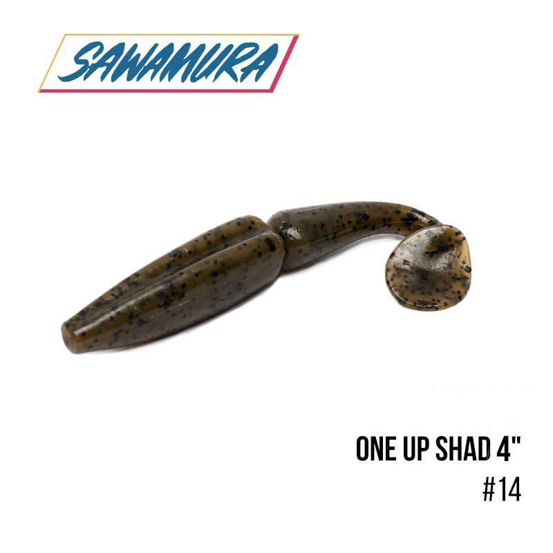 

Виброхвост Sawamura One'Up Shad 4'' (6 шт.) (014)