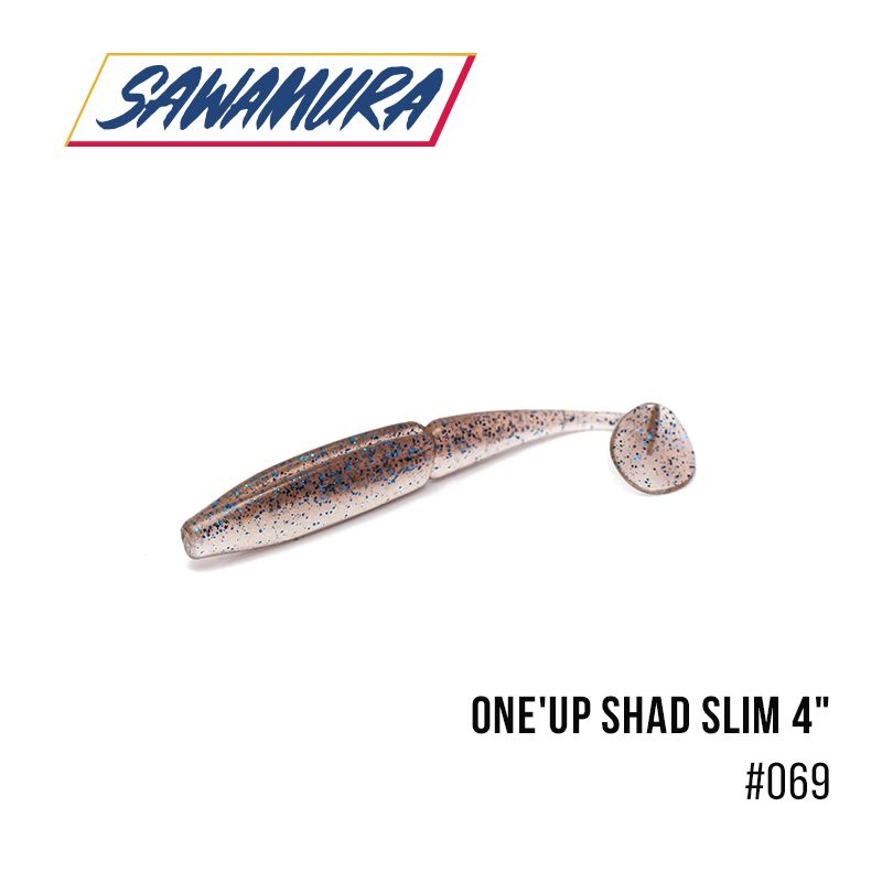 

Виброхвост Sawamura One'Up Shad Slim 4'' (6 шт.) (069)