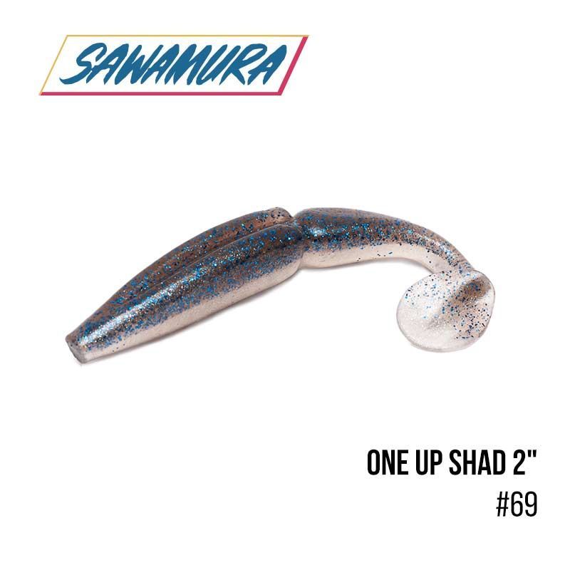

Виброхвост Sawamura One'Up Shad 2'' (10шт.) (69)