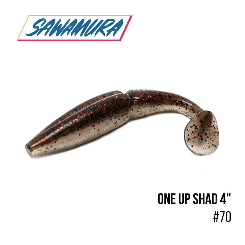 

Виброхвост Sawamura One'Up Shad 4'' (6 шт.) (070)