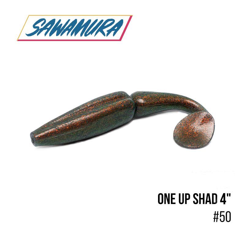 

Виброхвост Sawamura One'Up Shad 4'' (6 шт.) (050)