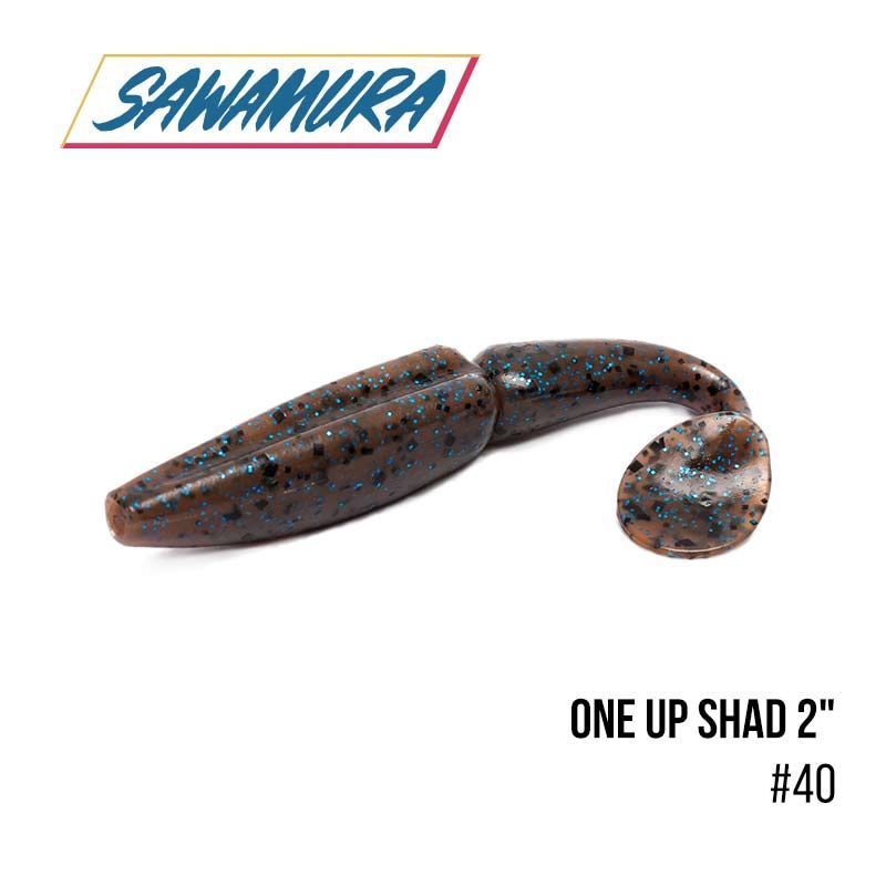 

Виброхвост Sawamura One'Up Shad 2'' (10шт.) (40)