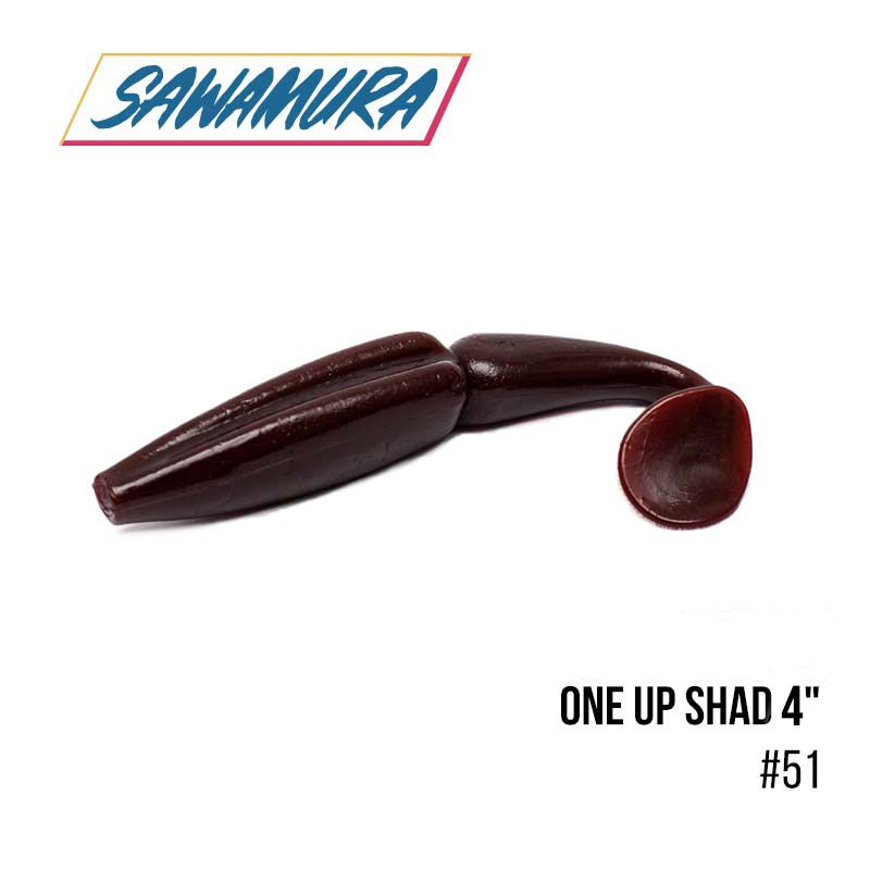 

Виброхвост Sawamura One'Up Shad 4'' (6 шт.) (051)