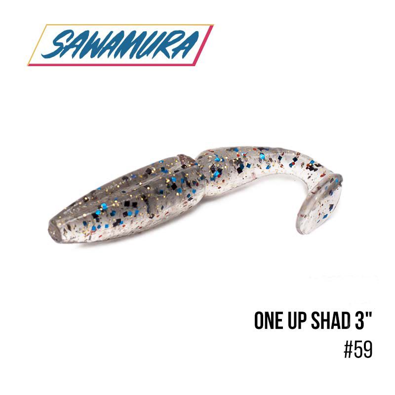 

Виброхвост Sawamura One'Up Shad 3'' (7шт.) (059)