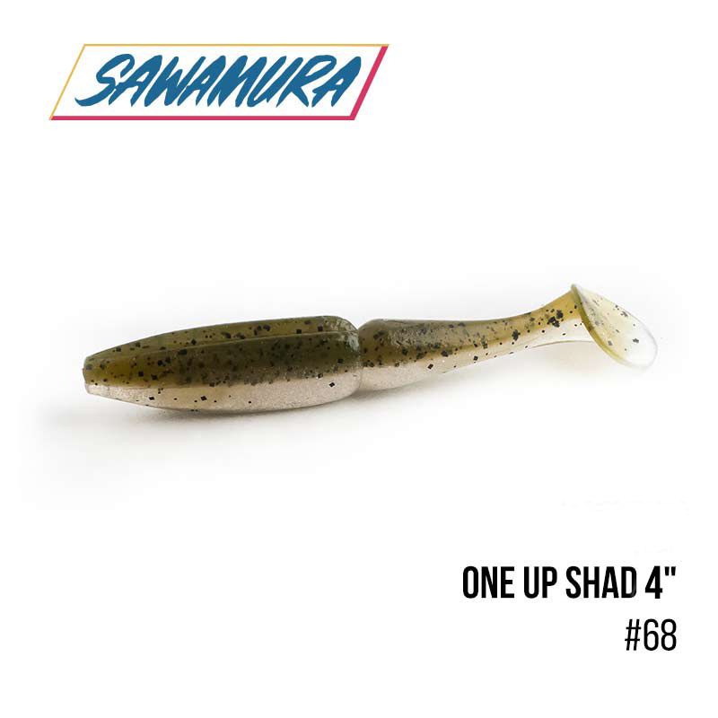 

Виброхвост Sawamura One'Up Shad 4'' (6 шт.) (068)