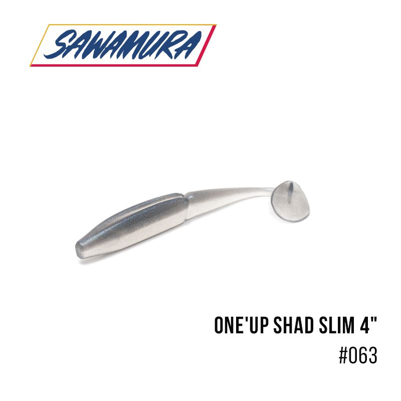 

Виброхвост Sawamura One'Up Shad Slim 4'' (6 шт.) (063)