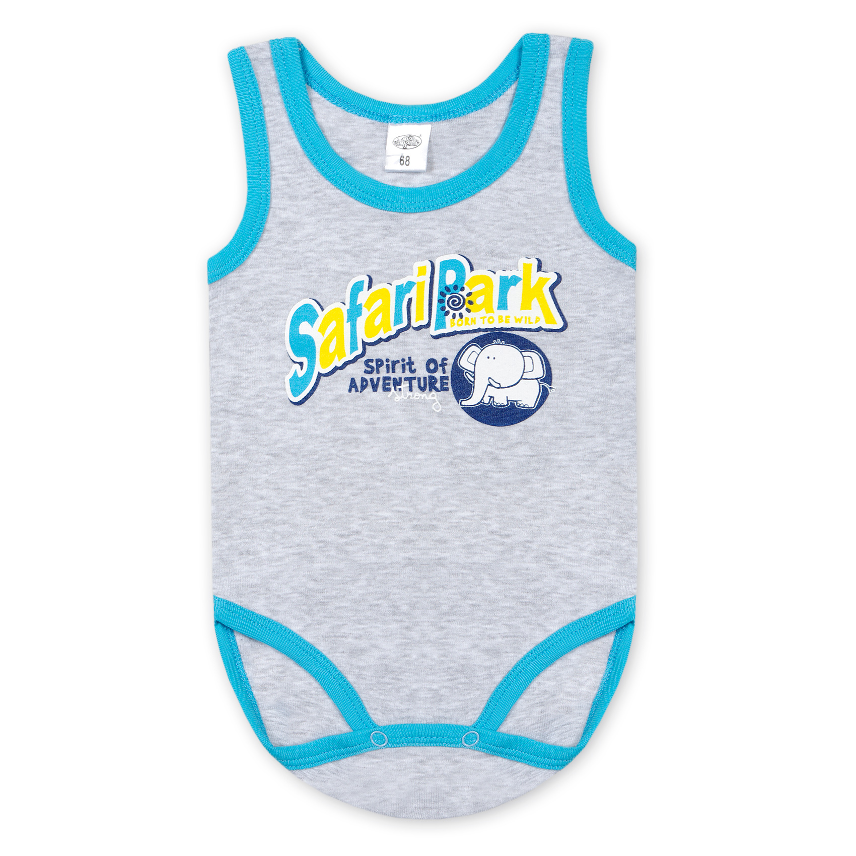 

Бодик Фламинго Safary 3-6 мес 62 -68 см серый 0187