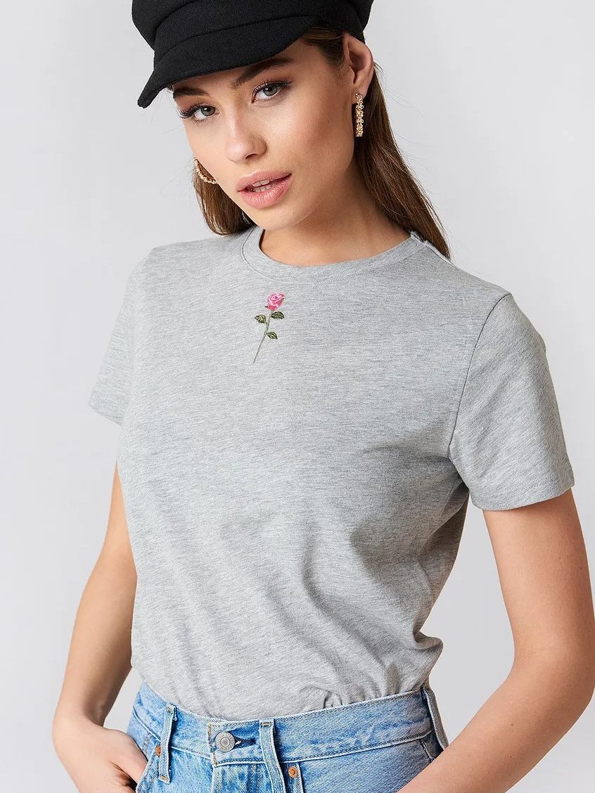 

Футболка NA-KD 1018-000570-0008 XS Серая
