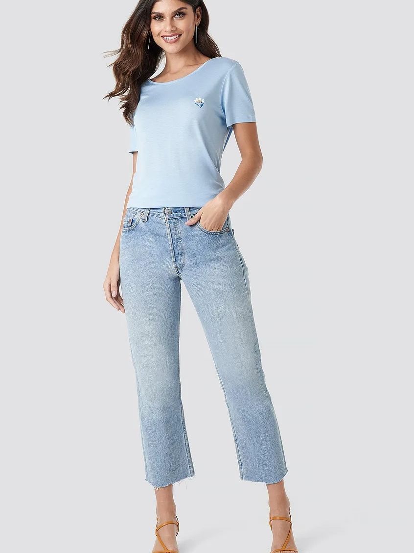 

Футболка NA-KD 1018-002724-0055 S Голубая