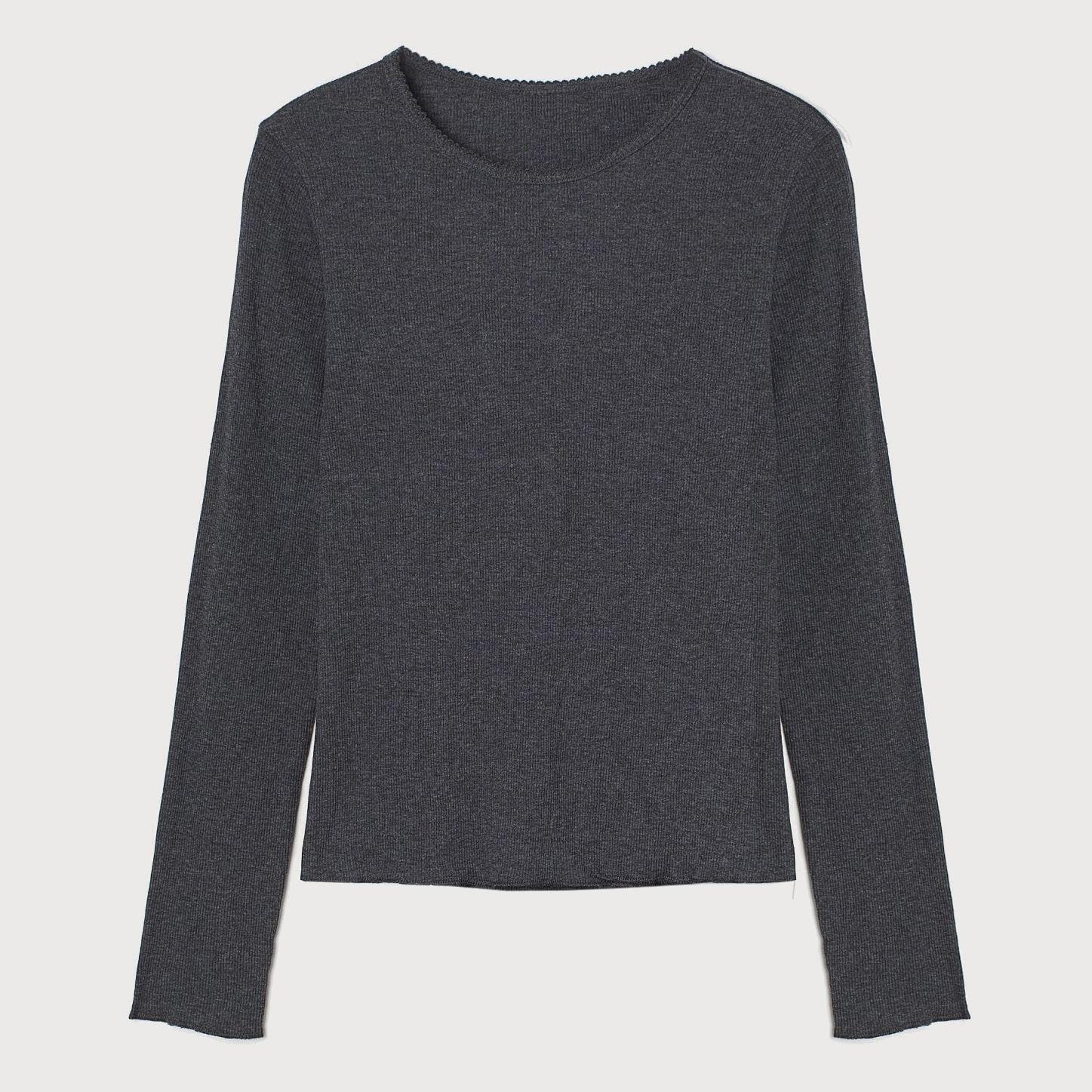

Пижамный лонгслив H&M 9132772sm S Темно-серый меланж
