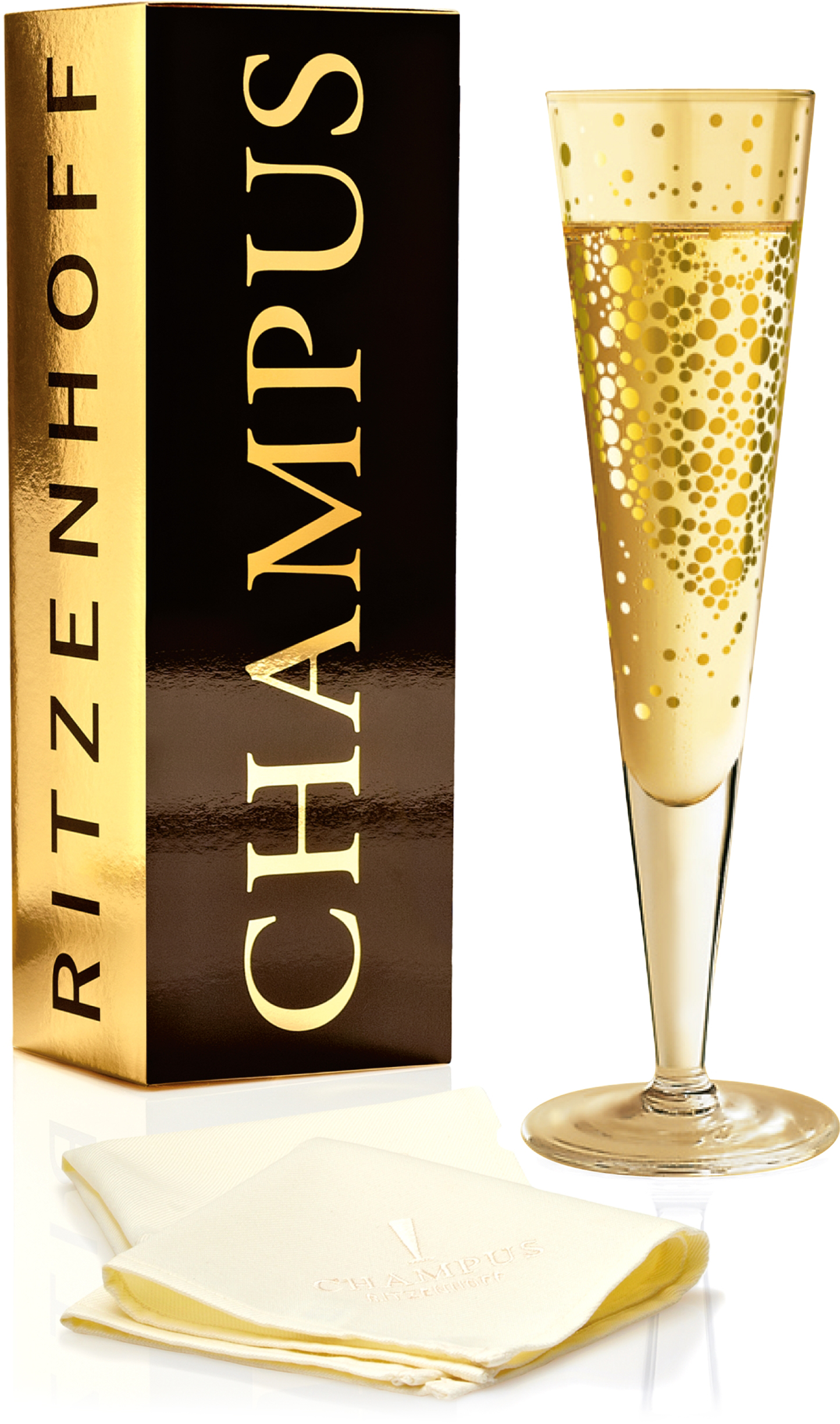 

Бокал для шампанского Ritzenhoff Champus в комплекте с салфеткой 200 мл Daniela Melazzi