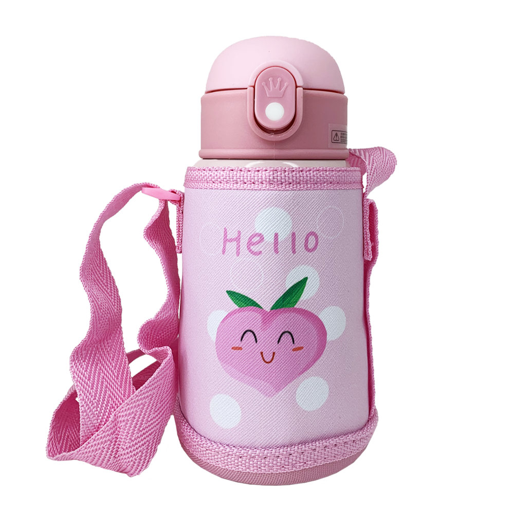 

Детский термос-поилка в сумке (розовый) 400 ml
