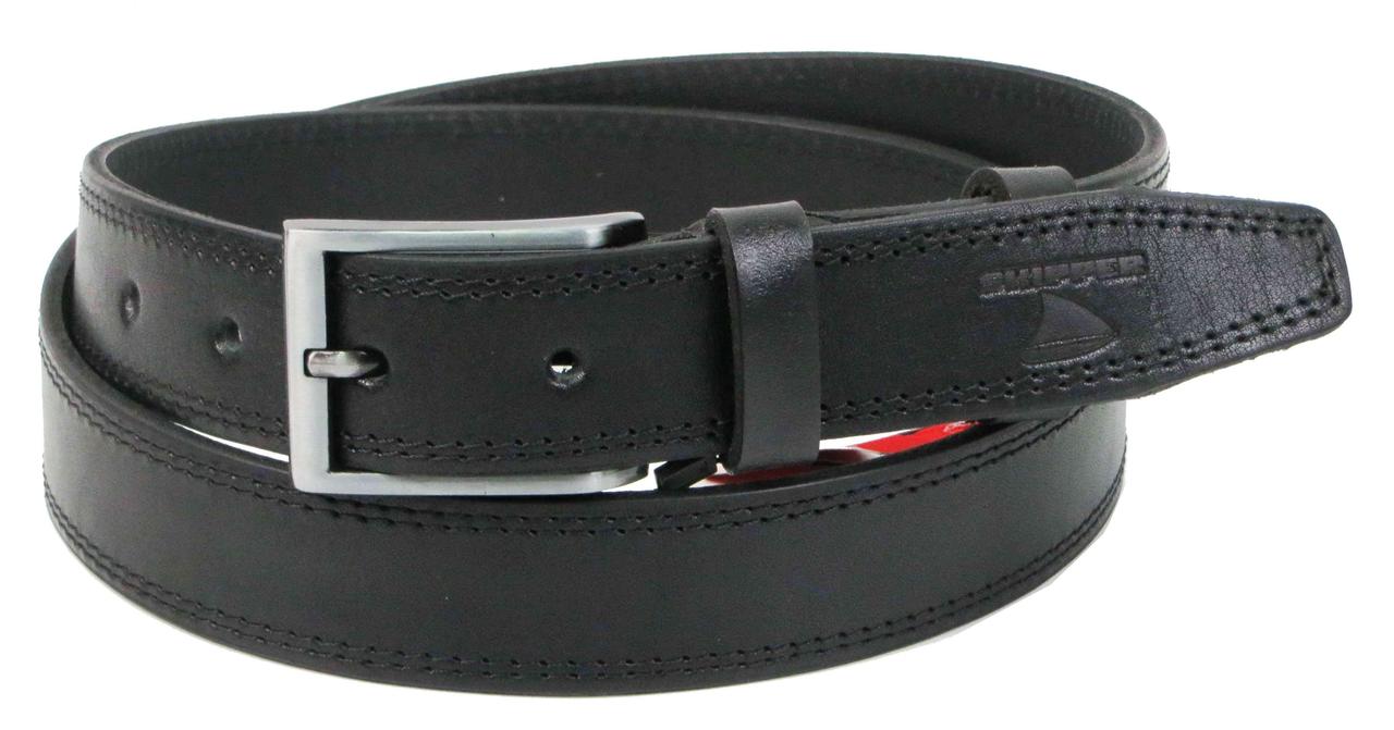 

Брючный мужской ремень из кожи Skipper 1282-35 черный 3,5 см