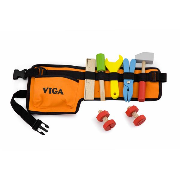 

Деревянный детский игровой набор Viga Toys Пояс с разноцветными инструментами