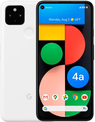 

Смартфон Google Pixel 4a 5G 6/128GB Just White 168 г белый