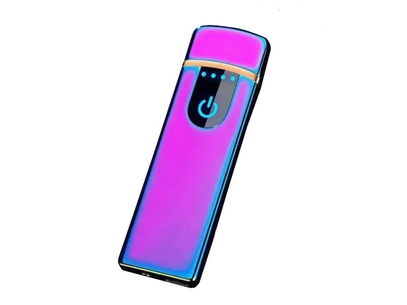 

Зажигалка электроимпульсная сенсорная USB спираль накаливания Violet + подарочная фирменная упаковка