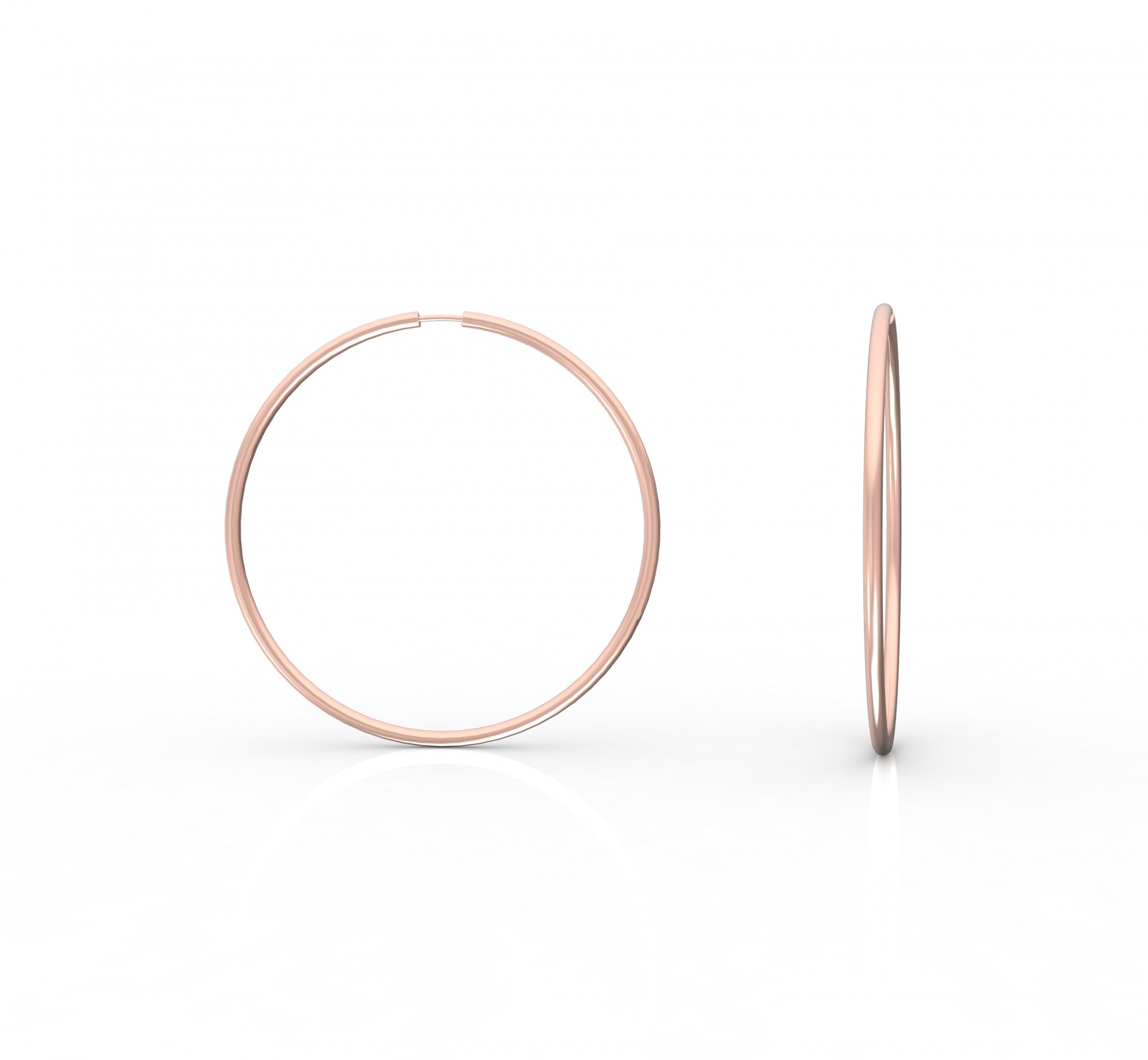 

Позолоченные серебряные серьги конго 70 мм ILSAV С0078(70)к (Позолота серьги кольца )