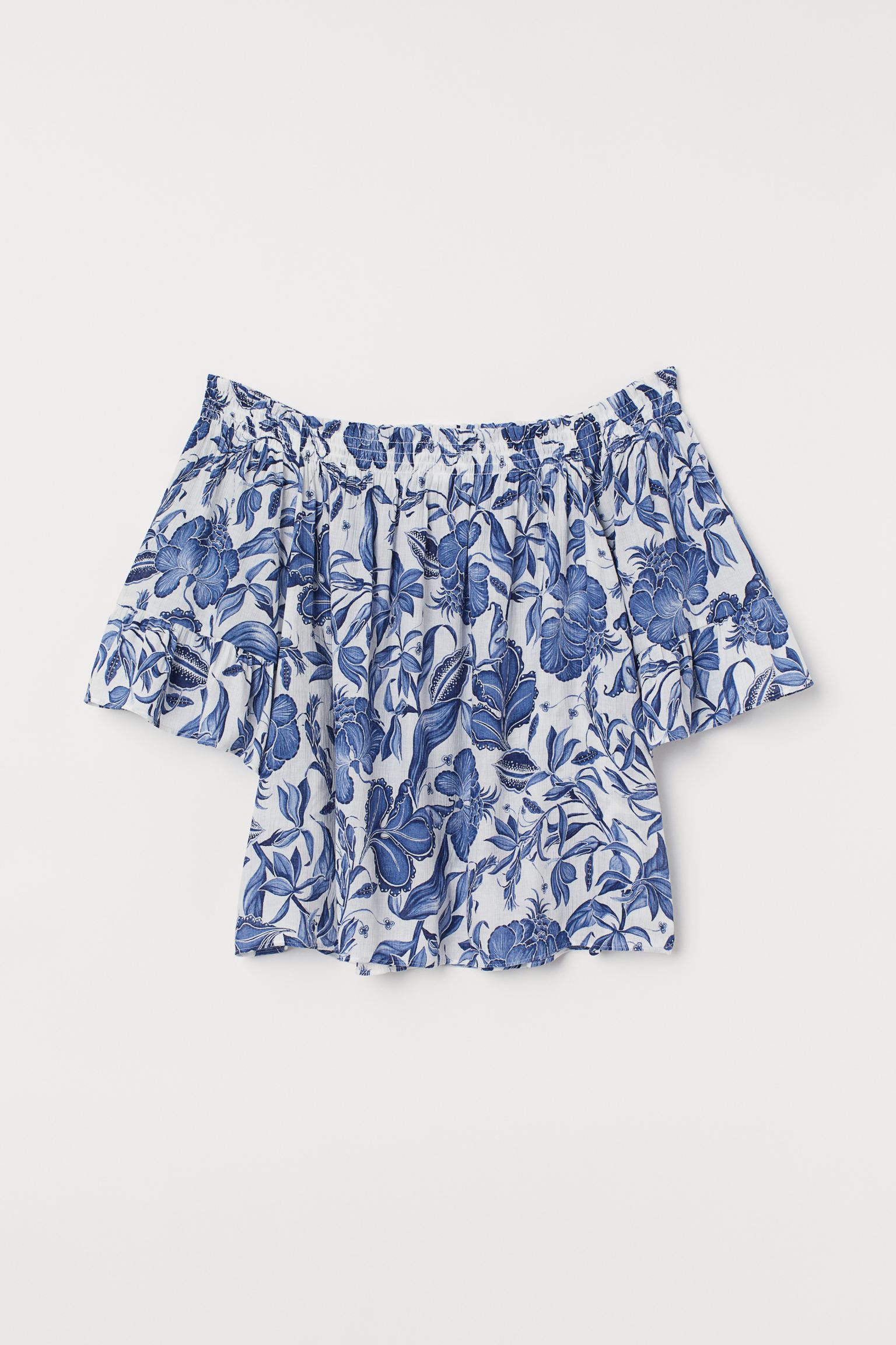 

Блуза H&M  белый цветы 2047645540, Блуза H&M XL белый цветы 2047645540