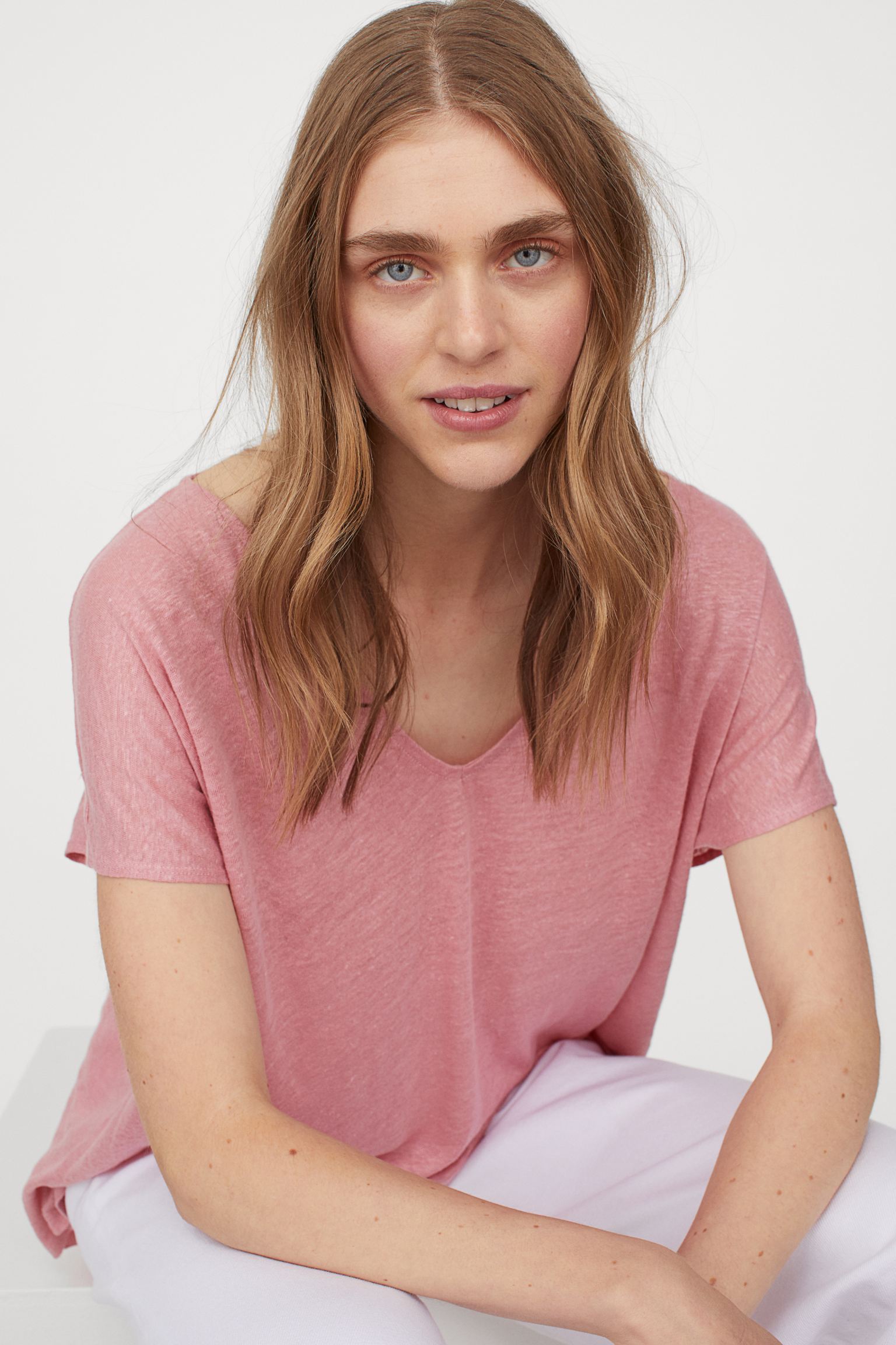 

Футболка H&M  бледно розовый 18128780802, Футболка H&M XS бледно розовый 18128780802