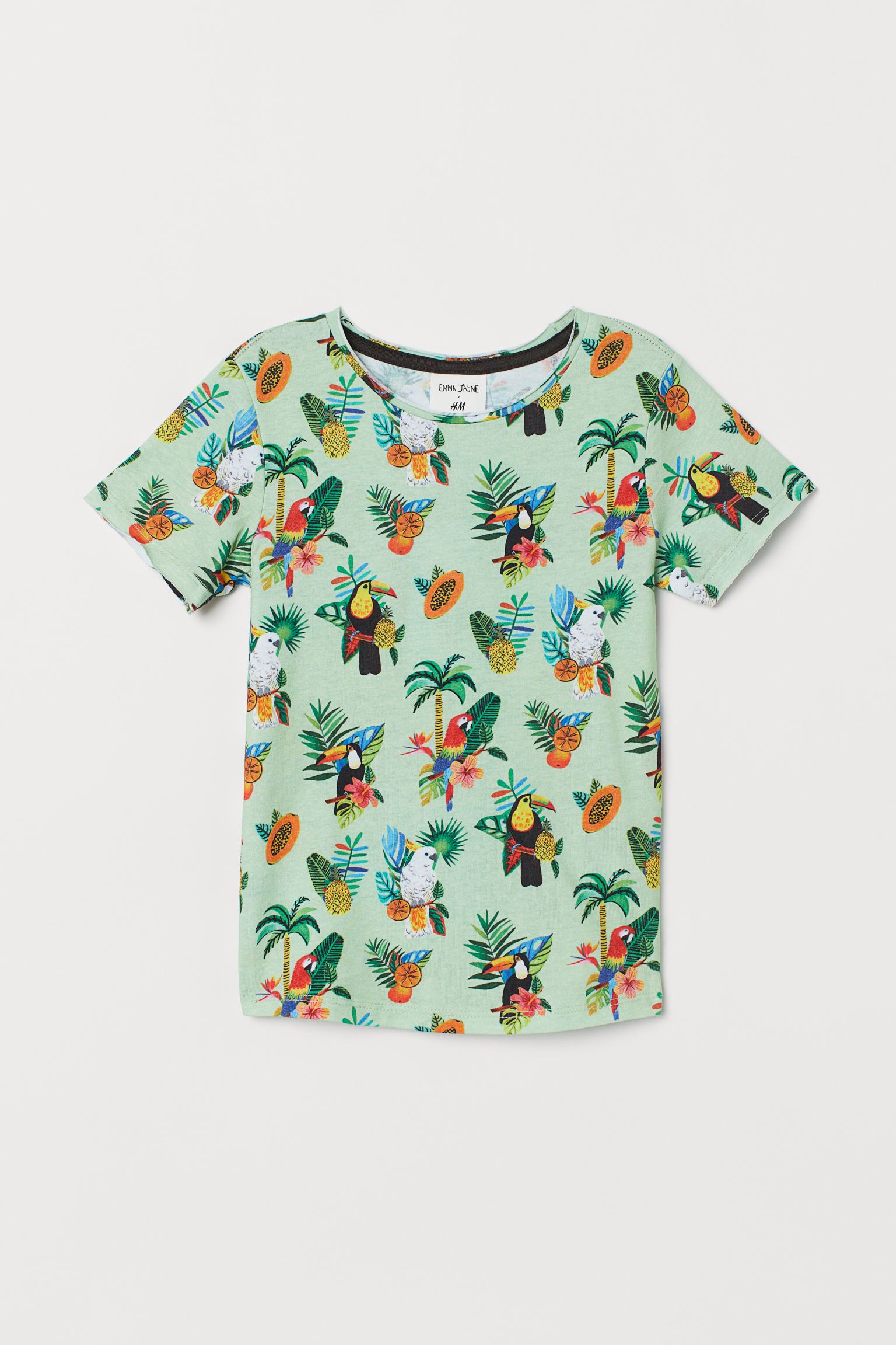 

Футболка H&M 110 116см светло зеленый принт 21048642881