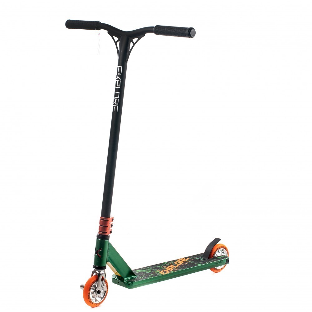 

Трюковый самокат Explore MOVE New Black Green 110мм с пегой