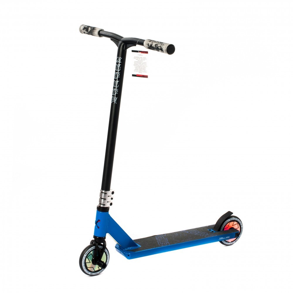 

Трюковый самокат Explore LEADER DELUXE Black Blue 120мм с пегой