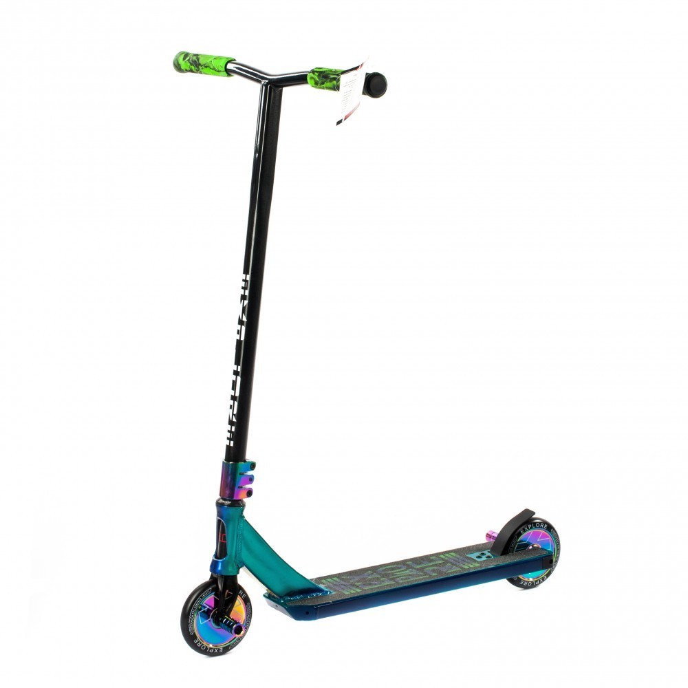 

Трюковый самокат Explore SCAT New 120мм Green Rainbow