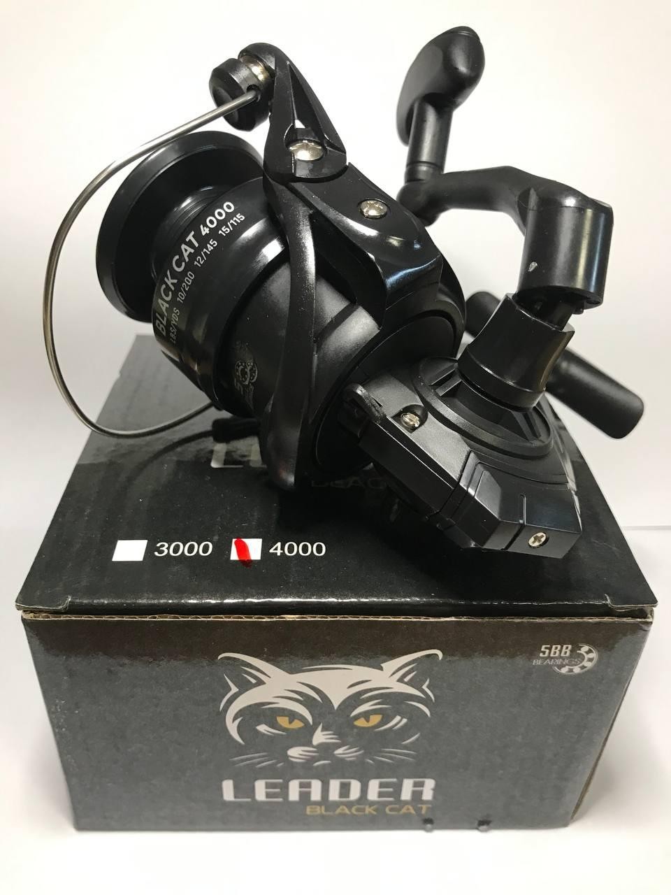 

​Котушка Leader Black Cat 4000 5BB ПФ NEW Посилений корпус (Код товару 40005BB)