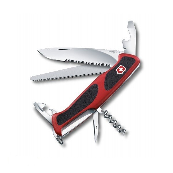 

Нож Victorinox RangerGrip Delemont, красно-черный