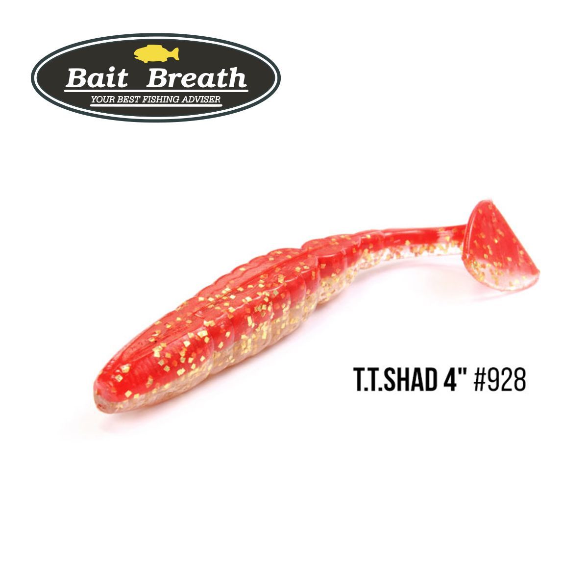 

Приманка Bait Breath T.T.Shad 4'' (6 шт) (S928 GOLDEN FISH　( 2tone color ))