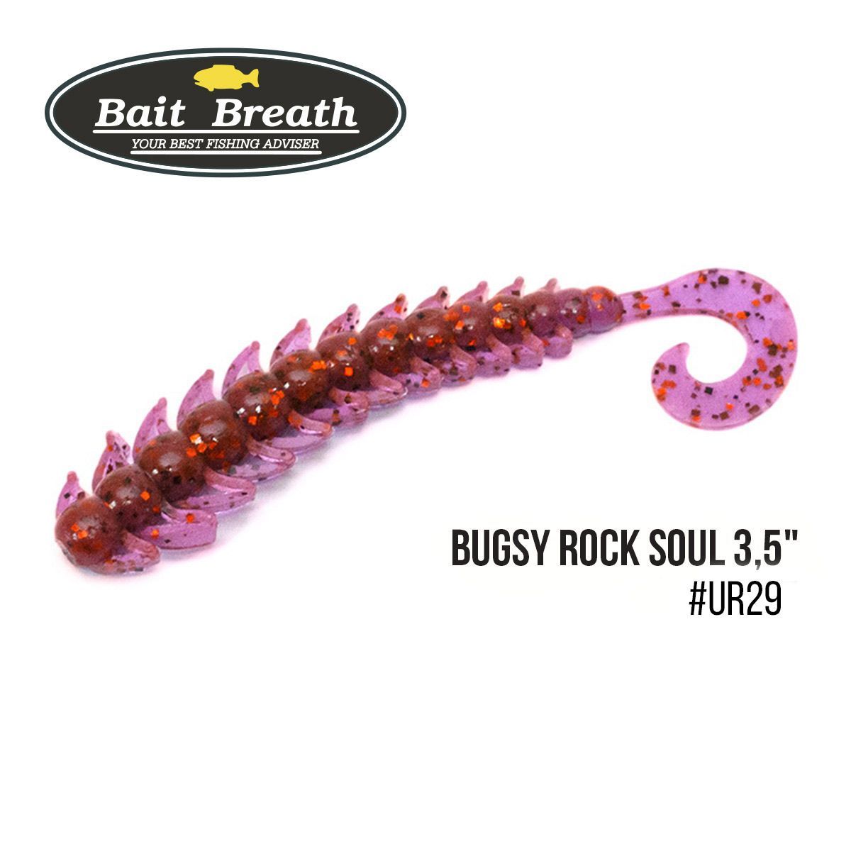 

Приманка Bait Breath BUGSY 3,5'' Rock Soul (10 шт.) (Ur29 Chameleon／Red・seed)