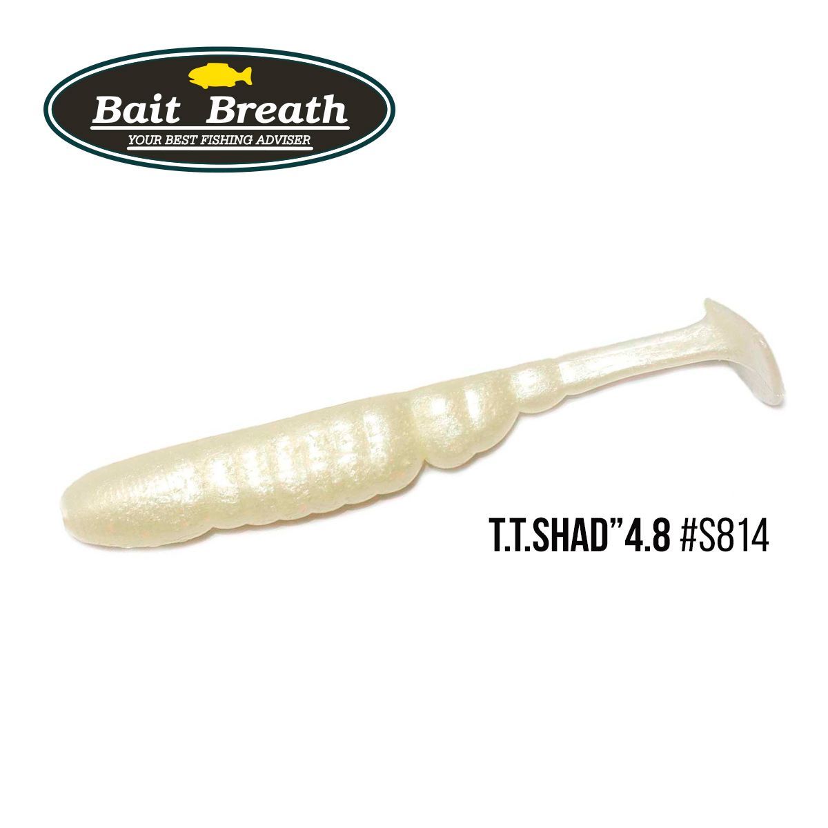 

Приманка Bait Breath T.T.Shad 4,8'' (5 шт) (S814 　Glow Pearl)