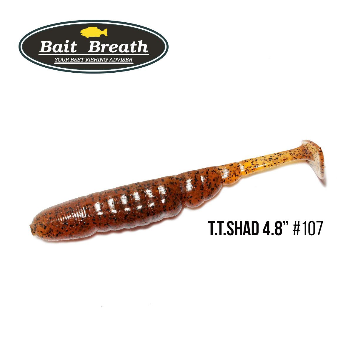 

Приманка Bait Breath T.T.Shad 4,8'' (5 шт) (S107 Pumpkin／Seed)