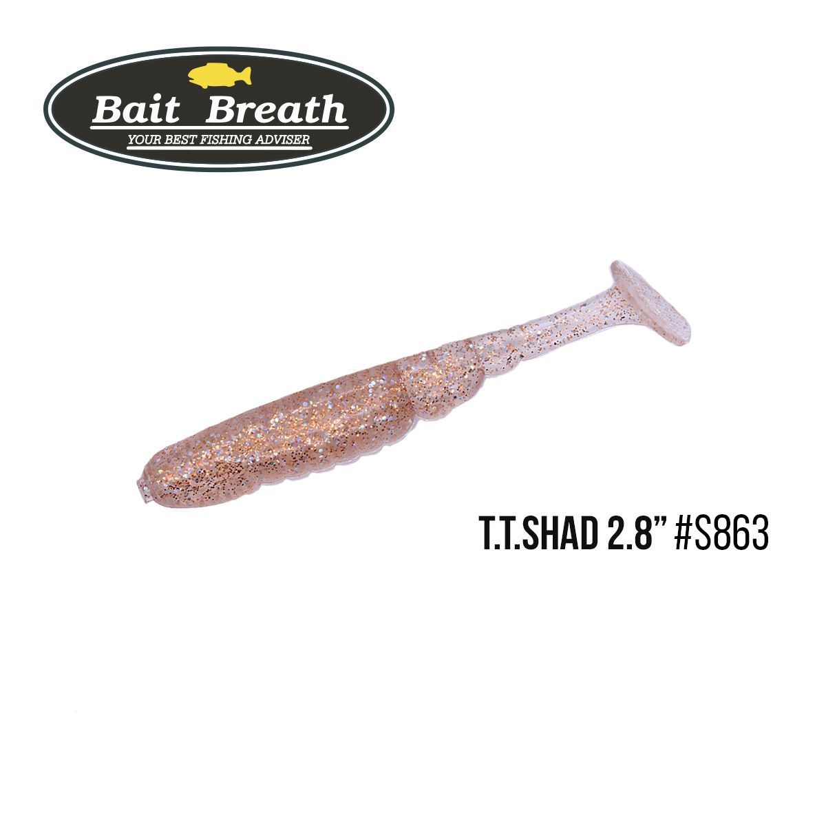 

Приманка Bait Breath T.T.Shad 2,8'' (7 шт) (S863 Copper Holo Shad)