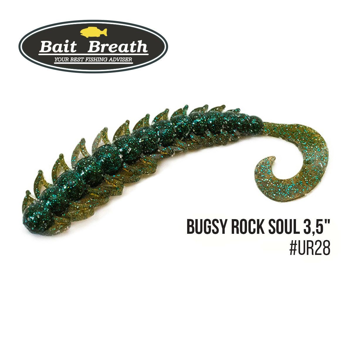 

Приманка Bait Breath BUGSY 3,5'' Rock Soul (10 шт.) (Ur28 Motoroil／green)