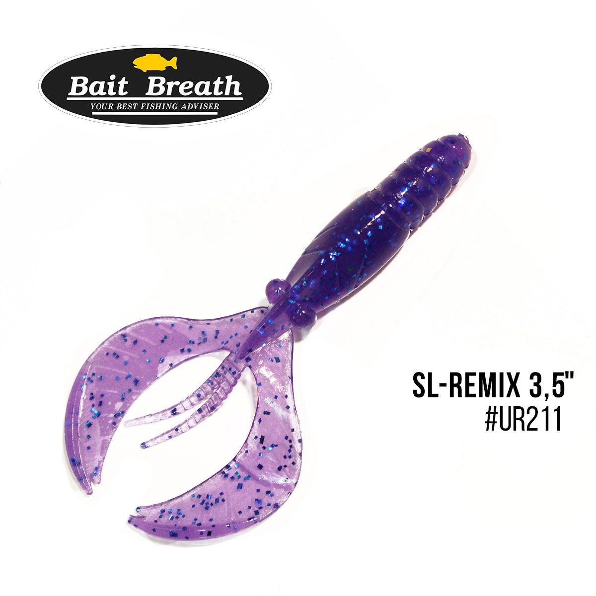 

Приманка Bait Breath SL-Remix 3,5'' (8шт.) (Ur211 Electric Blue Shad)