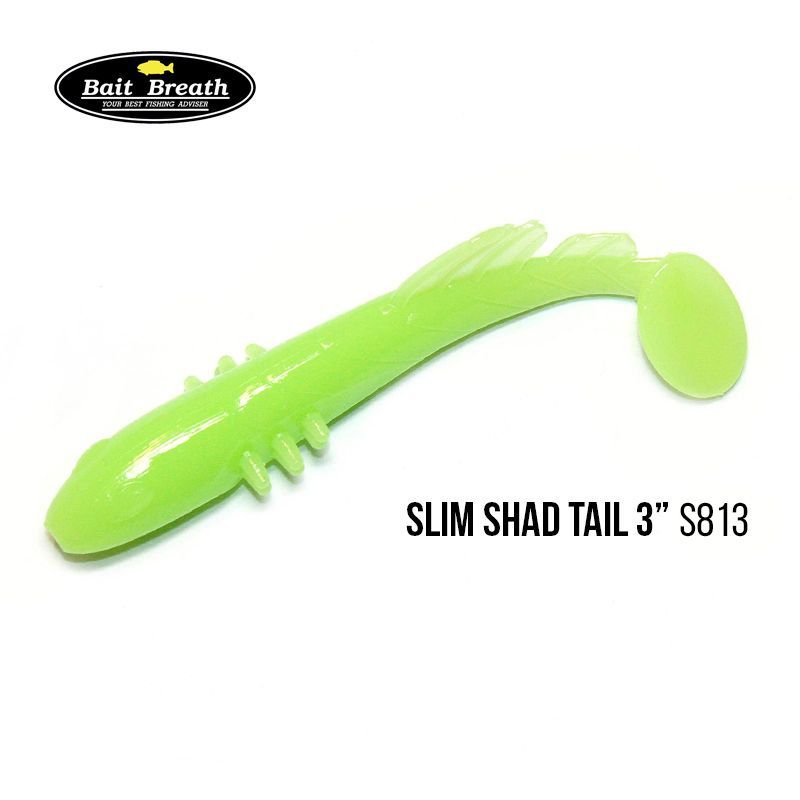 

Приманка Bait Breath BeTanCo Shad Tail Slim 3'' (8 шт.) (S813 Glow Lime Chart)