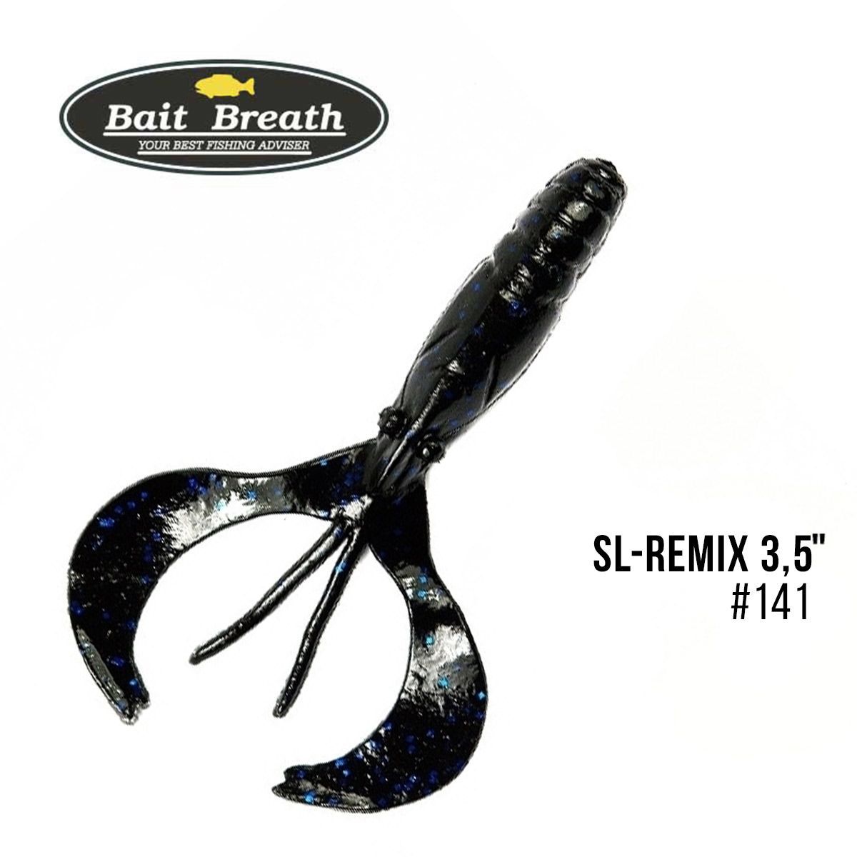 

Приманка Bait Breath SL-Remix 3,5'' (8шт.) (141 　Black/Blue)